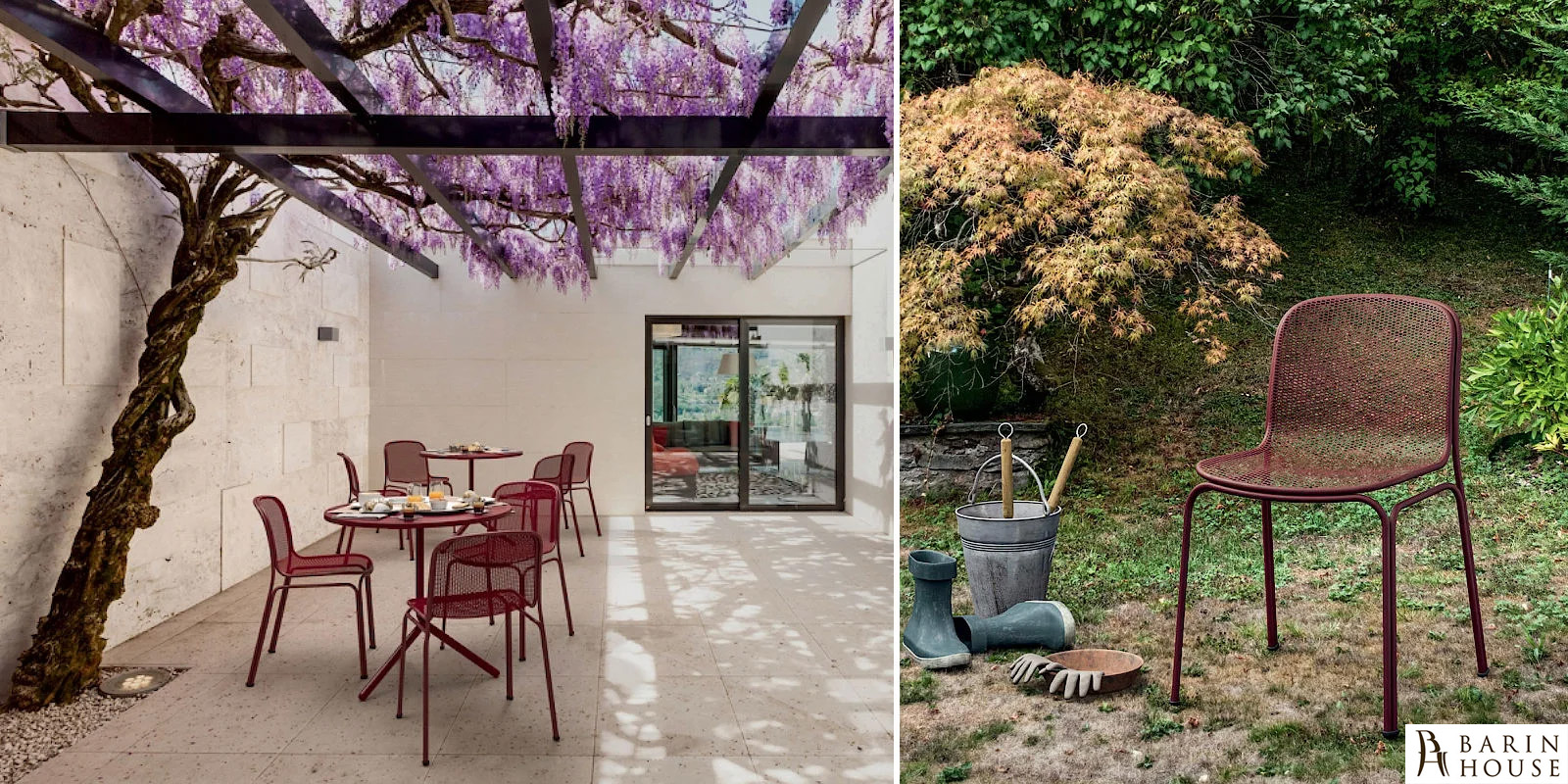 Купить Стул металлический Villa 1 Wine 336344 