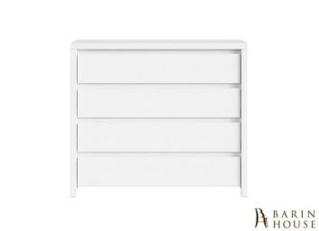 Купить Комод KASPIAN KOM4S (белый, белый/белый глянец) 168357