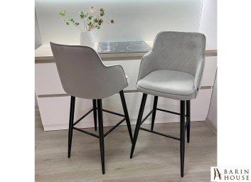 купити Крісло Барне Luna сірий, чорні ніжки 295860