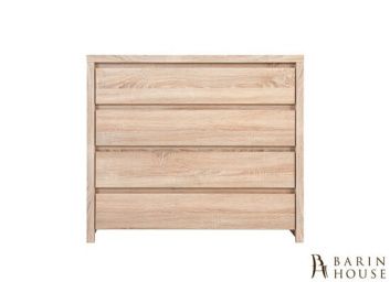 Купить Комод KASPIAN KOM4S (дуб sonoma, дуб sonoma/белый глянец) 167884