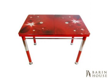 Купить Кухонный стол Камилла раскладной красный 215478