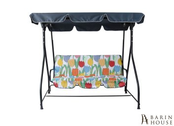 купити Гойдалка садова Вероніка (Бязь, Різнокольорові тюльпани) 295612