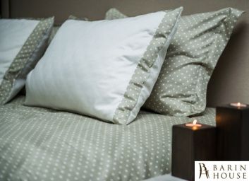 Купить Комплект сатинового постельного белья "Горохи" 141640