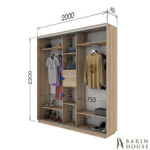 Купить Шкаф-купе трехдверный 151979 photo 1