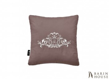 Купить Подушка декоративная Модерн с вышивкой шоколад 244253