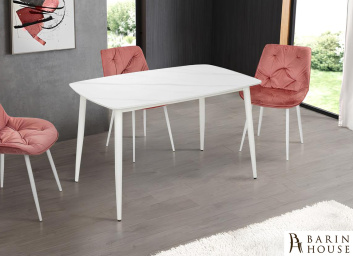 Купить Стол обеденный Кипарис (мрамор белый/белый) 327839