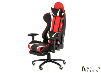 Крісло геймерське ExtremeRace black/red/white with footrest 316715 barin.ua Купить Крісло геймерське ExtremeRace black/red/white with footrest 316715