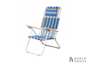 Купить Крісло-шезлонг Ясень (текстиль синьо-жовтий) 187265