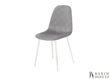 Купить Стул Эмбер-L белый/светло-серый велюр 271211
