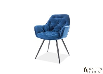 Купить Стул Cherry Velvet черый/синий 260579