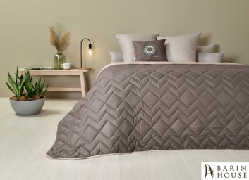 Купить Покрывало двустороннее Иззи шоколад/беж 290145