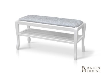 Купить Банкетка Сиеста с полкой (большая) белый/Челси 14 303518