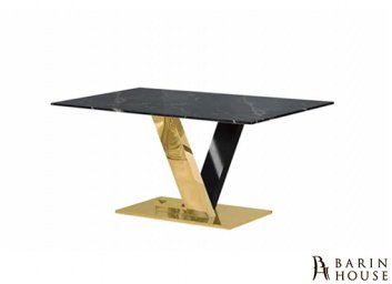 купити Стіл Вегас чорний, золота нога 229871