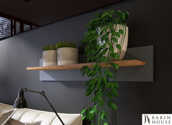 Купить Полка навесная Нордик 100 (дуб крафт/золотой, графит) 318288