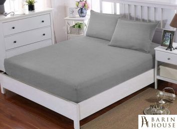 купити Набір простирадло натяжна + наволочка U-TEK Hotel Collection Cotton Melange Gray 180546