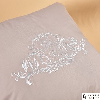 Купити                                            Декоративна подушка Модерн з вишивкою світло-сіра 244237