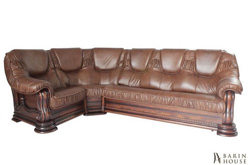 Купить                                            Угловой кожаный диван Grizly 138329