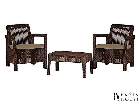 Купить                                            Комплект садовой мебели Tarifa Balcony Set коричневый 275868