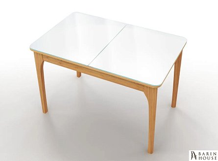 Купить                                            Раскладной стол на кухню Nord белый массив дуба 298885