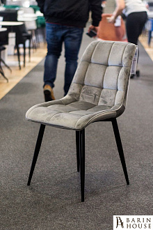 Купити                                            Стілець Chic Velvet чорний каркас/сірий 336568