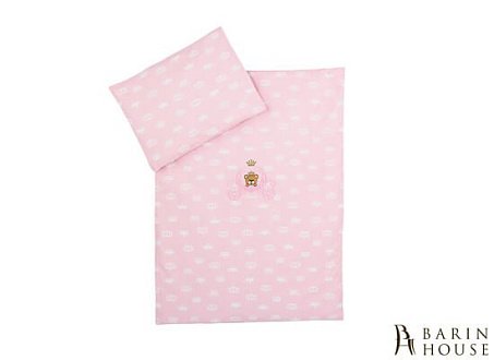 Купить                                            Комплект детского постельного белья Корона розовый в коляску 211215