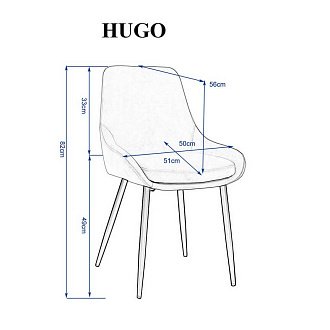 Купити                                            Стілець HUGO чорний каркас/чорний 310856
