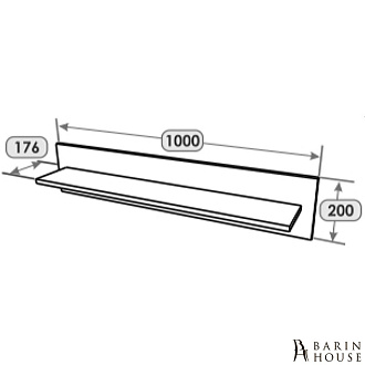 Купить                                            Полка навесная Нордик 100 (дуб крафт/золотой, белый) 318283