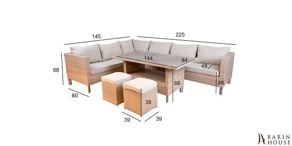 Купить                                            Угловой диван со столом Gera 304676