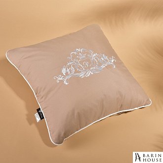 Купити                                            Декоративна подушка Модерн з вишивкою бежевая 244192