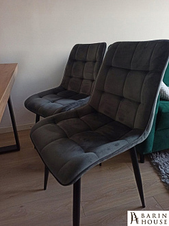 Купити                                            Стілець Chic Velvet чорний каркас/сірий 336560