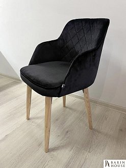 Купити                                            Крісло Luna чорний, дерев'яні ніжки 295853