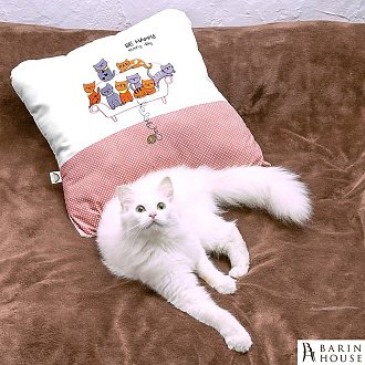 Купити                                            Подушка декоративна Коти на дивані з вишивкою 244329