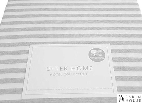 Купить                                            Постельный комплект U-TEK Hotel Collection Cotton Stripe Grey 30 семейный 189870