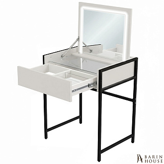 Купить                                            Стол для макияжа Allis Loft 700 с LED подсветкой и розеткой 220В белый 335945