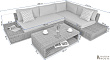 Купить Угловой комплект Verona White Grey 326381