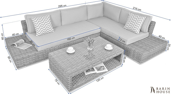 Купить                                            Угловой комплект Verona White Grey 326381