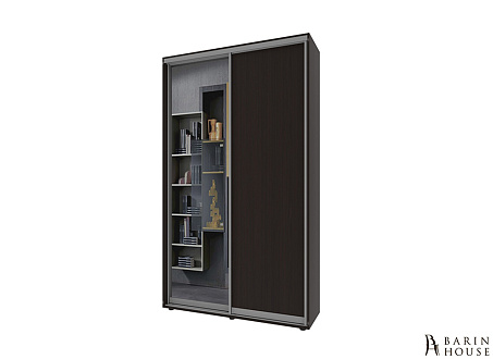 Купить                                            Шкаф-купе 2 двери ДСП/зеркало Классик-1 (130х240х45) Венге магия  328005
