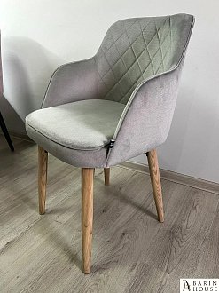 Купить                                            Кресло Luna серый, деревянные ножки 295815