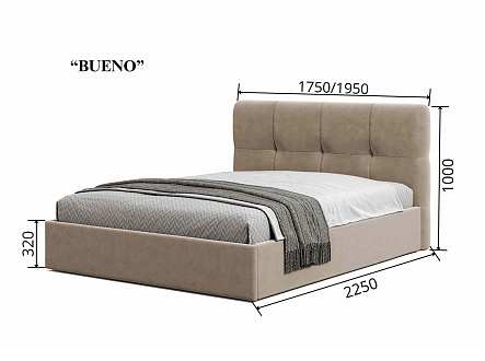 Купить                                            Кровать двухспальная Bueno 328275