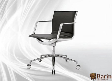 Купити                                            Крісло офісне алюмінію низький шкіра (газлифт) 122749
