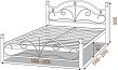 Купить Кровать металлическая Diana на деревянных ножках 201665