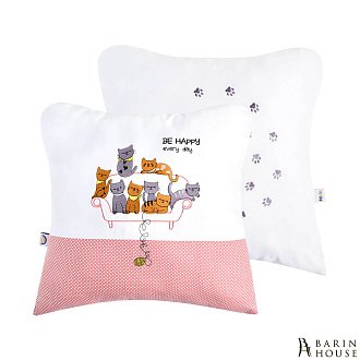 Купити                                            Подушка декоративна Коти на дивані з вишивкою 244325