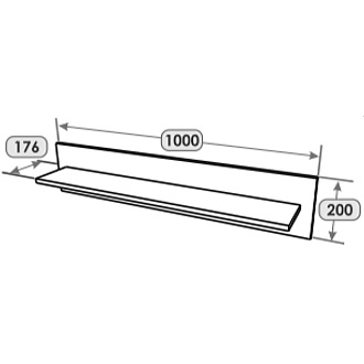 Купить                                            Полка навесная Нордик 100 (дуб крафт/золотой, графит) 318295