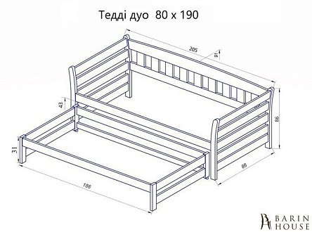 Купить                                            Кровать Тедди Дуо (2-х уровневая) 195754