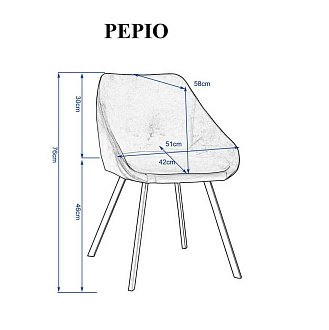 Купить                                            Стул PEPIO черный каркас/серый 307969