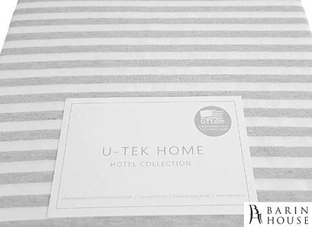 Купить                                            Постельный комплект U-TEK Hotel Collection Cotton Stripe Grey 30 семейный 189869