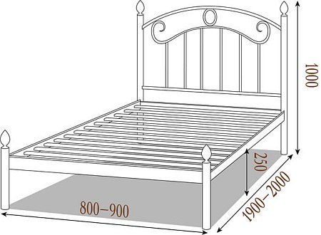 Купить                                            Кровать металлическая Monro 201649