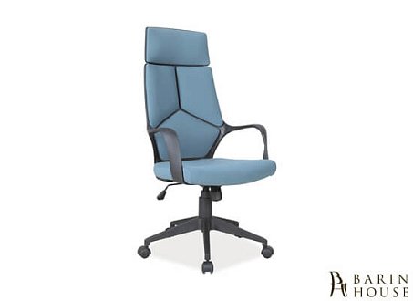 Купить                                            Кресло поворотное Q-199 (черный/голубой, серый) 188440