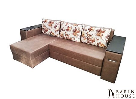 Купити                                            Кутовий диван Рондо єврокнижка з міні-баром і столиком 225238