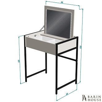 Купить                                            Стол для макияжа Allis Loft 700 с LED подсветкой и розеткой 220В белый 335949